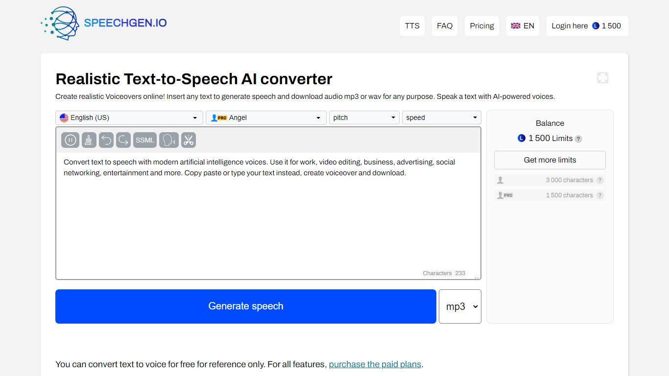 SpeechGen.io , ai text generator , ai image generator free , best ai image generator