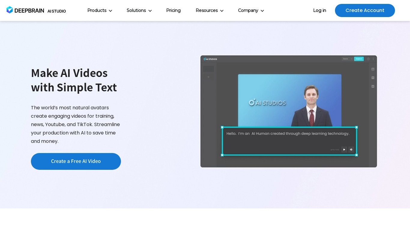 Deep Brain - AI STUDIOS , ai text generator , ai image generator free , best ai image generator