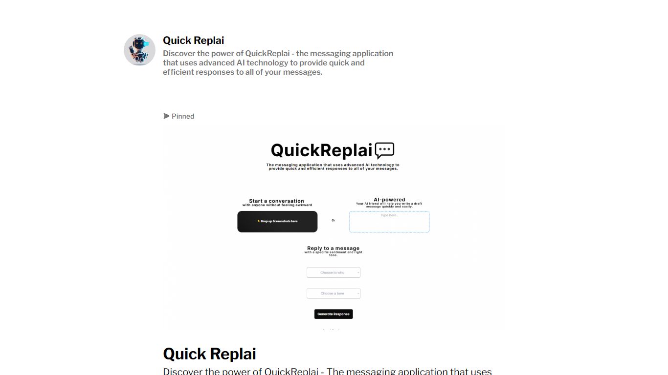 QuickReplai , ai text generator , ai image generator free , best ai image generator