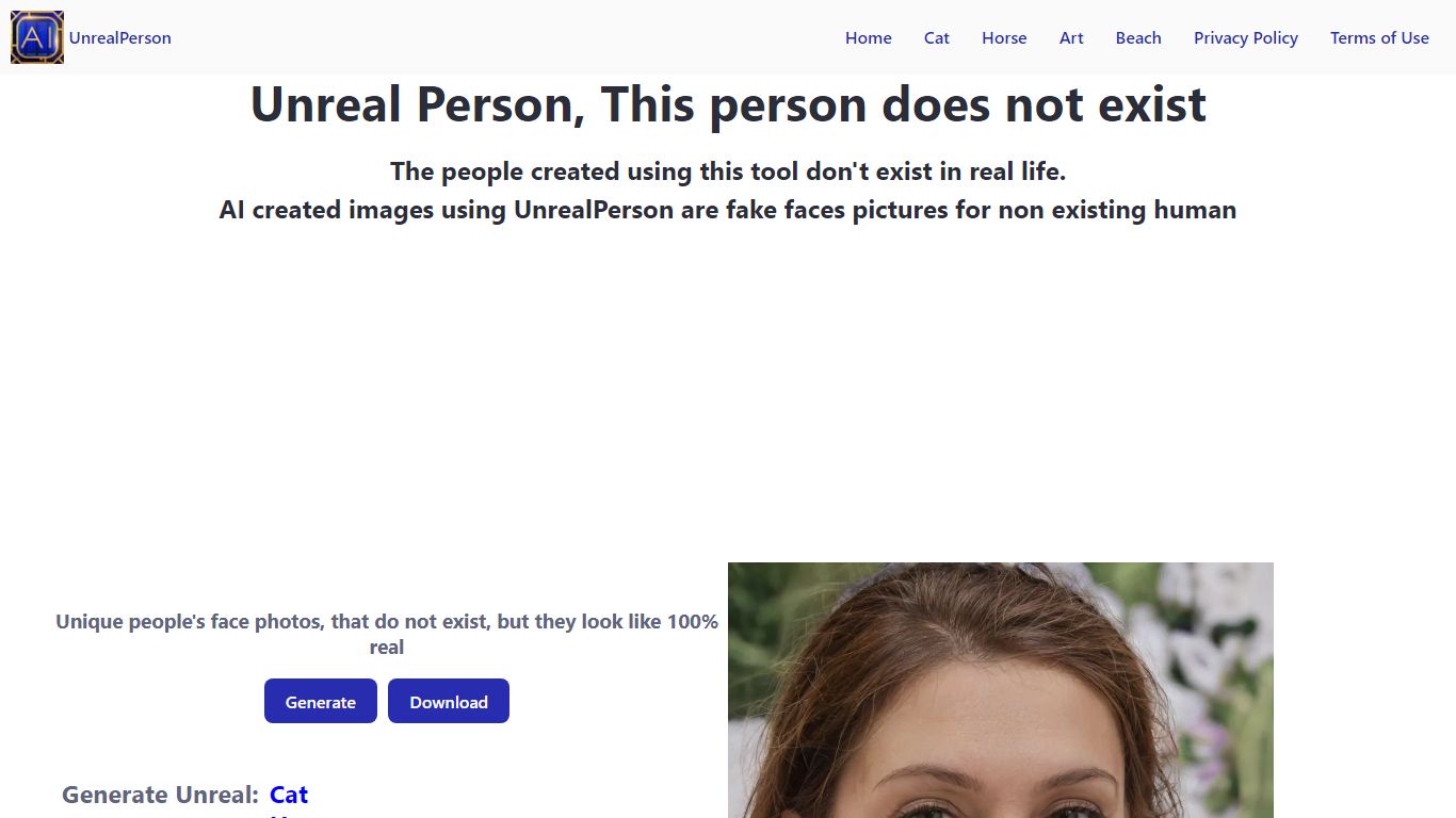 Unreal Person , ai text generator , ai image generator free , best ai image generator