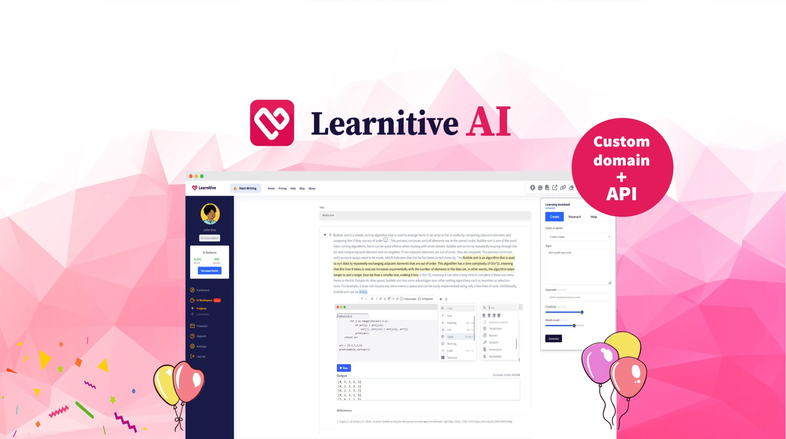 Learnitive , ai text generator , ai image generator free , best ai image generator