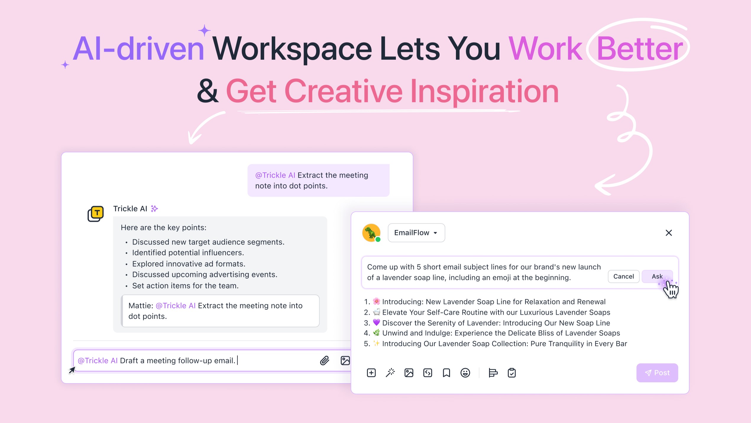 Trickle 1.0 , ai text generator , ai image generator free , best ai image generator