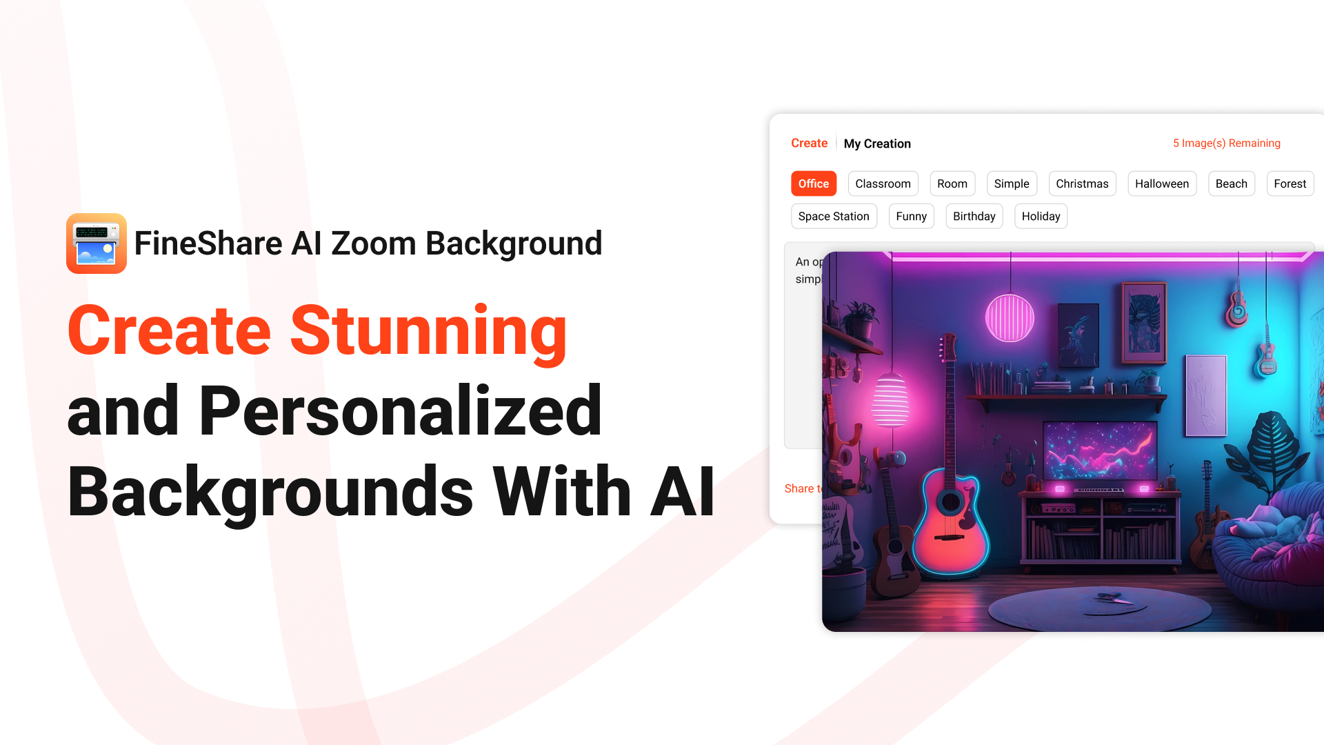 FineShare AI Zoom Background Generator , ai text generator , ai image generator free , best ai image generator