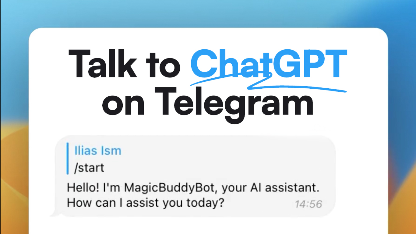 ChatGPT in Telegram with MagicBuddy , ai text generator , ai image generator free , best ai image generator