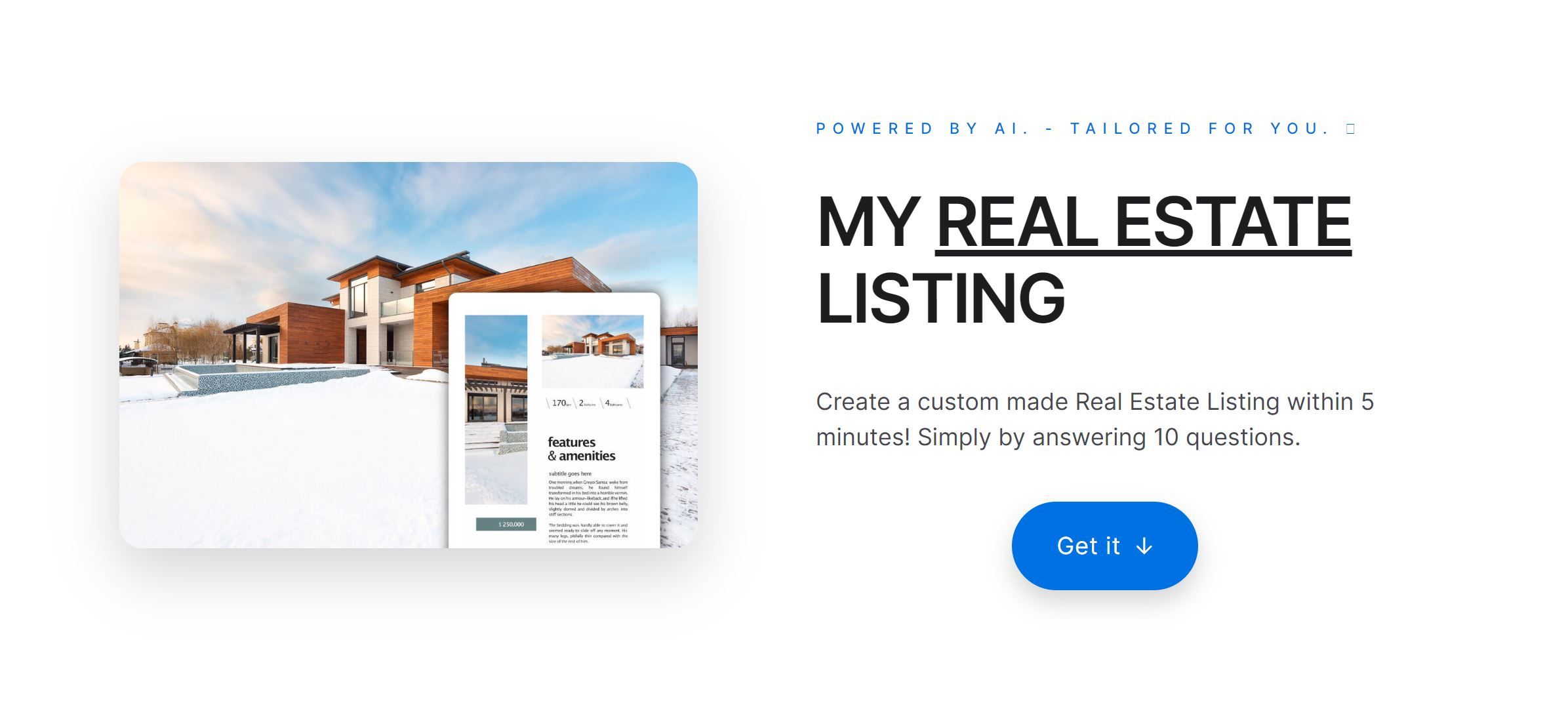 My Real Estate Brochure , ai text generator , ai image generator free , best ai image generator