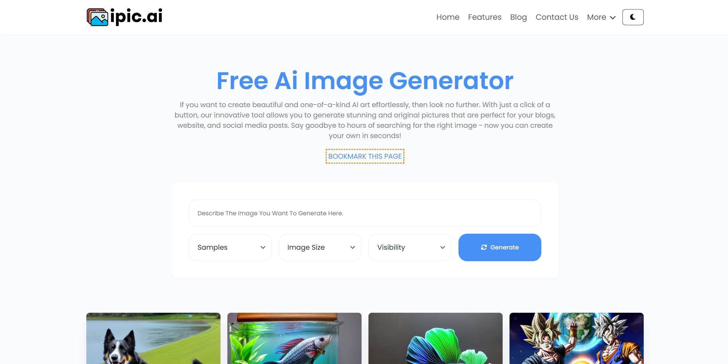 Ipic.ai , ai text generator , ai image generator free , best ai image generator