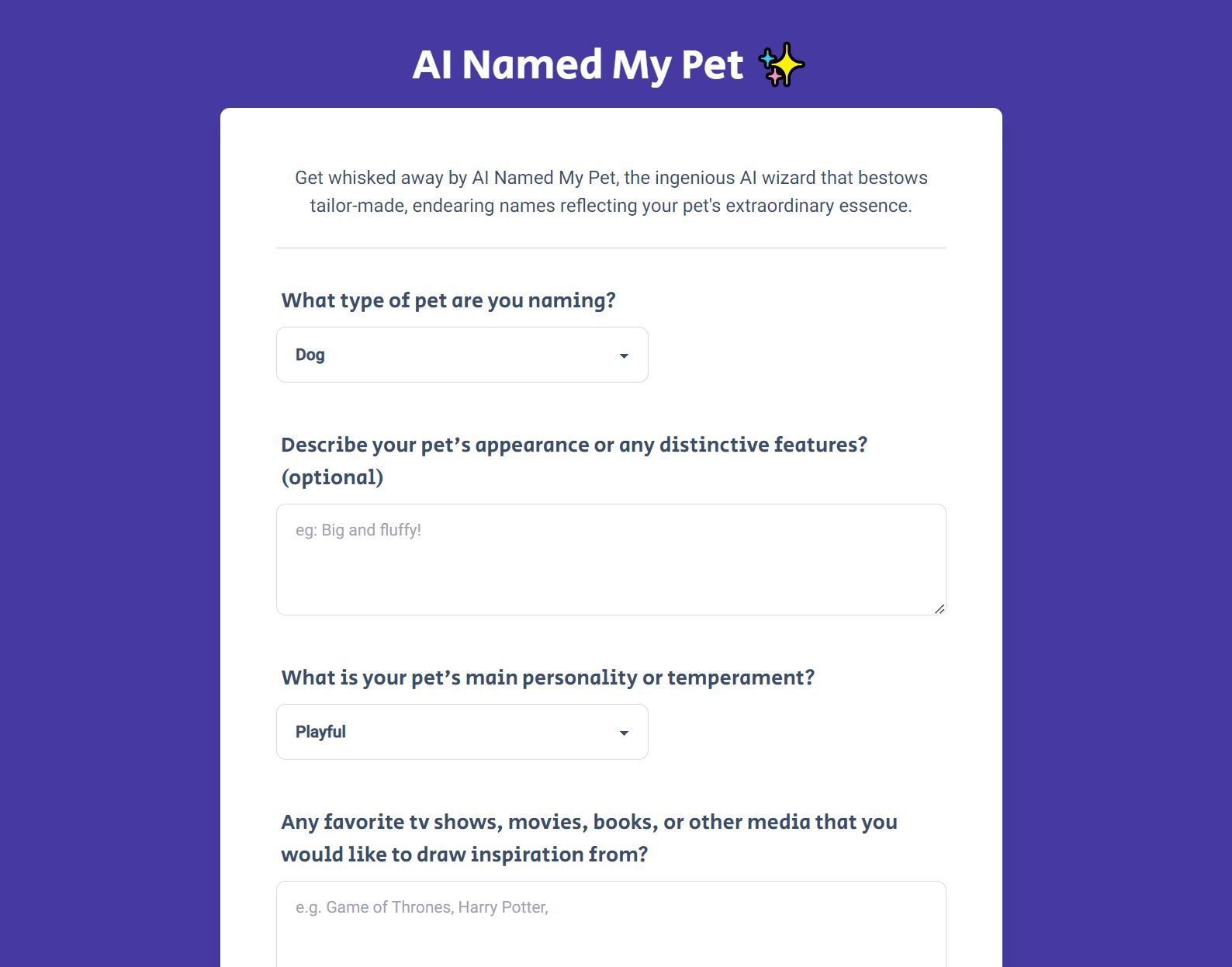 AI Named My Pet , ai text generator , ai image generator free , best ai image generator