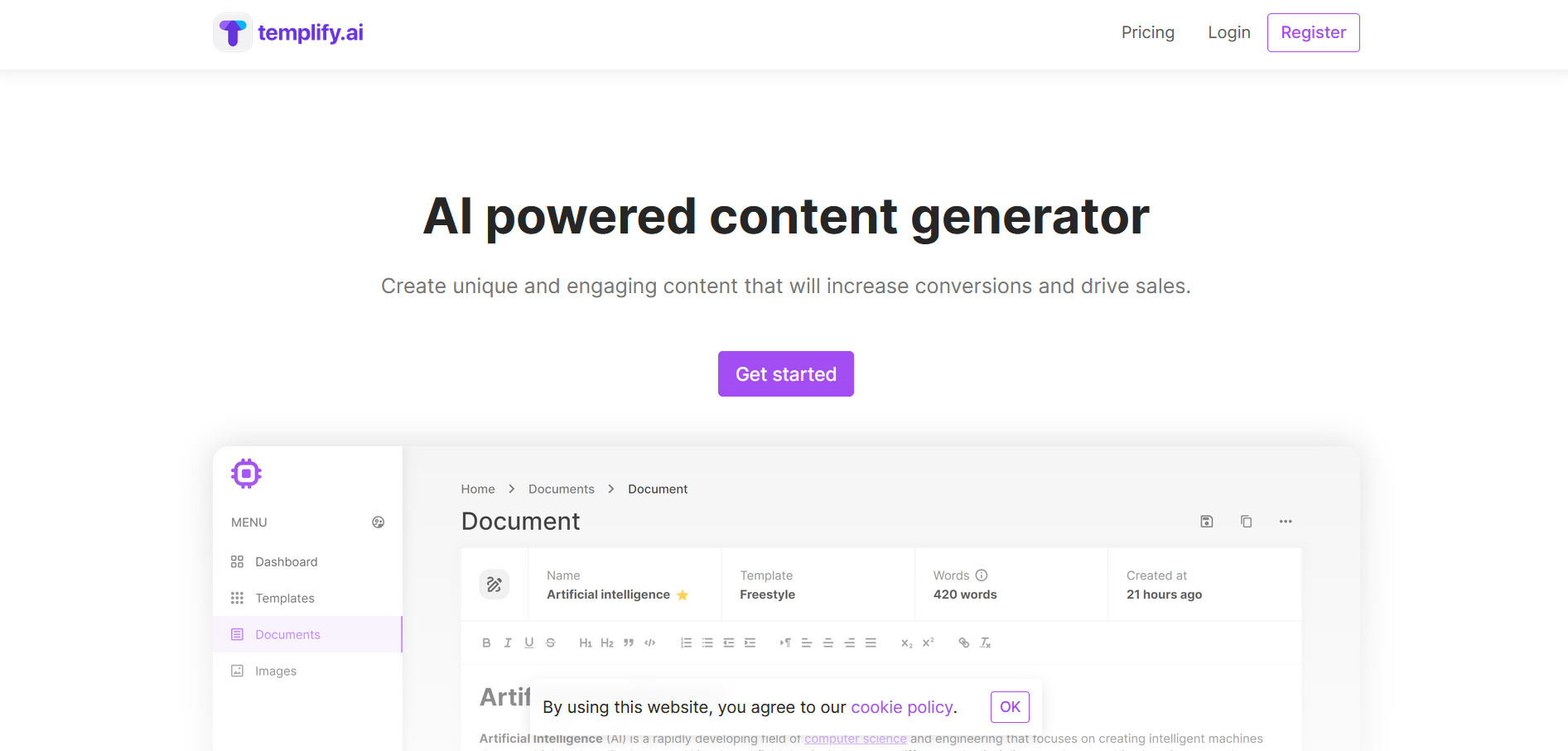 Templify.ai AI Tools - Futurepedia , ai text generator , ai image generator free , best ai image generator