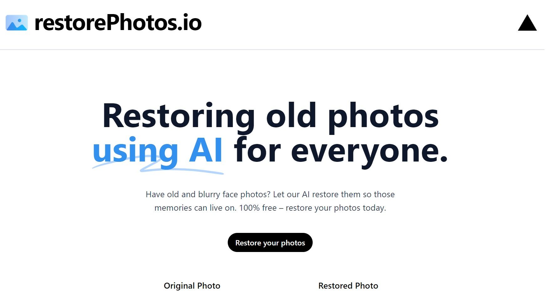 RestorePhotos AI Tools - Futurepedia - AI Tools