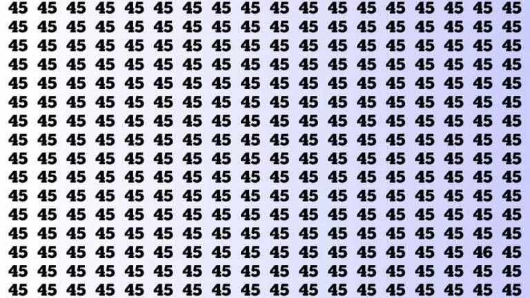 Optical Illusion Brain Challenge: If you have 50/50 Vision Find the Number 46 among 45 in 14 Secs - networth, wiki, biography