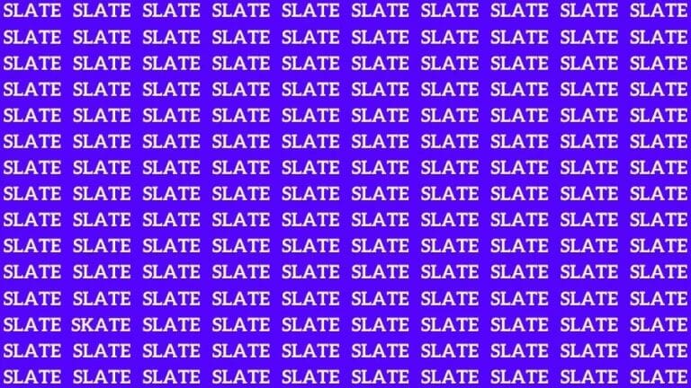 Optical Illusion Visual Test: If you have Sharp Eyes Find the Word Skate among Slate in 16 Secs - networth, wiki, biography