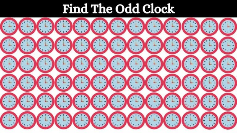 Optical Illusion Brain Challenge: If you have Eagle Eyes find the Odd Clock in 15 Seconds - networth, wiki, biography