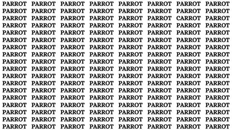 Optical Illusion Brain Challenge: If you have Sharp Eyes Find the Word Carrot in 16 Secs - networth, wiki, biography