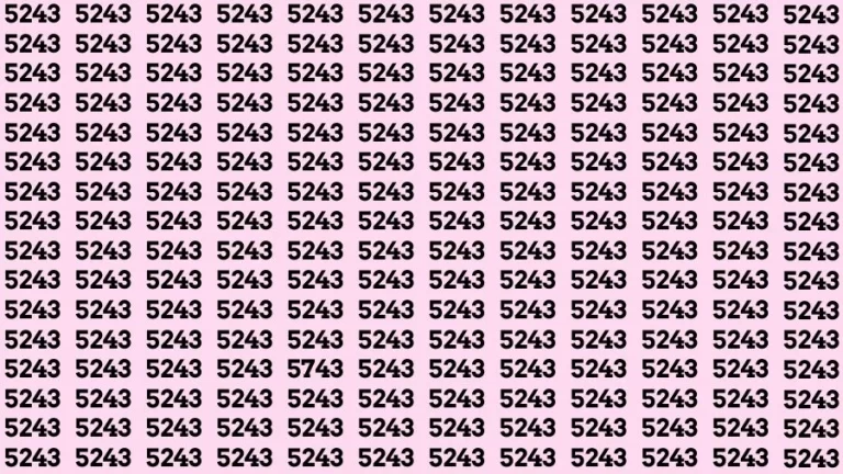 Optical Illusion Brain Challenge: If you have 50/50 Vision Find the Number 5743 among 5243 in 14 Secs - networth, wiki, biography