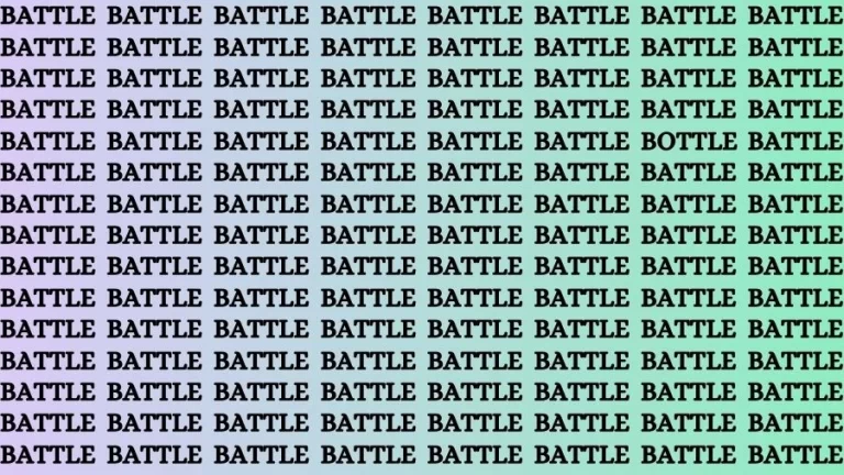 Optical Illusion Visual Test: If you have Eagle Eyes Find the Word Bottle in 14 Secs - networth, wiki, biography