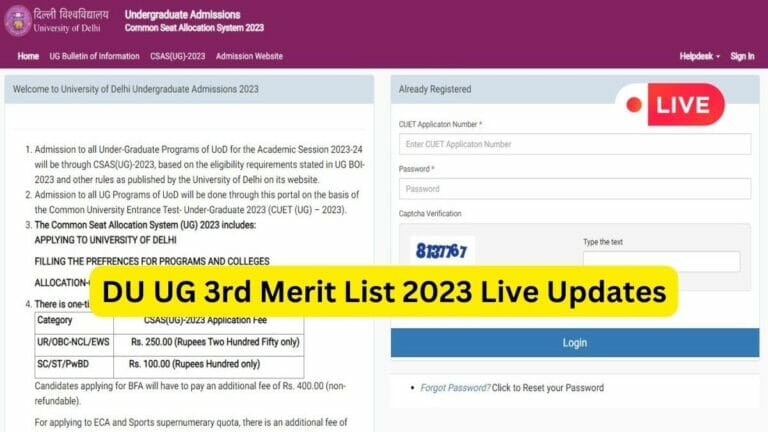 DU 3rd Merit List 2023 LIVE Updates: Delhi University Allocation List Result at Official CSAS Portal for Latest News - networth, wiki, biography