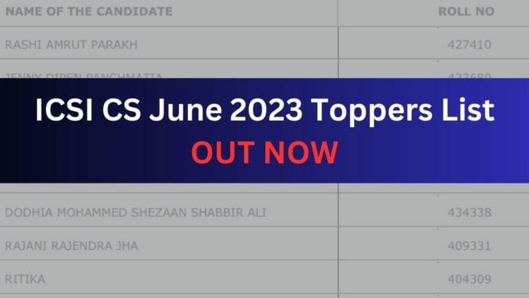 ICSI CS Professional Toppers June 2023 (OUT): Rashi Amrut Parakh Tops ICSI CS June Session; Check Complete List Here - networth, wiki, biography
