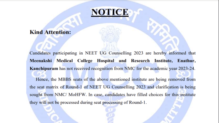 NEET UG Counselling 2023: MCC removes Meenakshi Medical College Hospital from round 1 seat matrix - networth, wiki, biography