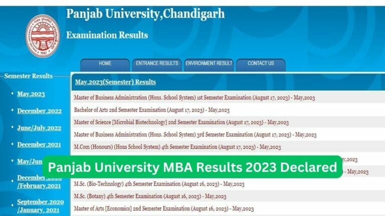 Panjab University MBA Results 2023 Declared at results.puexam.in, Get Direct Link Here - networth, wiki, biography