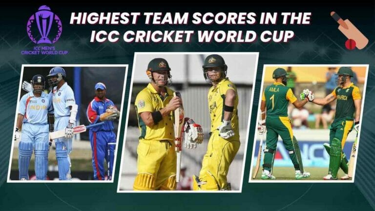 The highest team scores of all time in the ICC Cricket World Cup - networth, wiki, biography