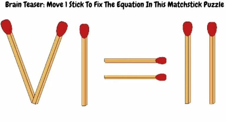You only have to move 1 match to correct the equation of this visual puzzle - networth, wiki, biography