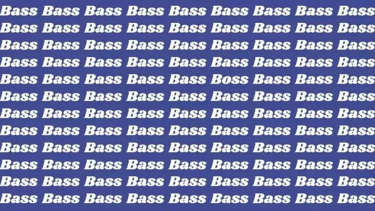 Optical Illusion Brain Challenge: If you have 50/50 Vision Find the Word Boss among Bass in 15 Secs - networth, wiki, biography