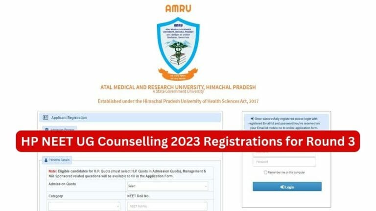 HP NEET UG Counseling 2023 Round 3 Registration Deadline Closes Today Merit List 8th September - networth, wiki, biography