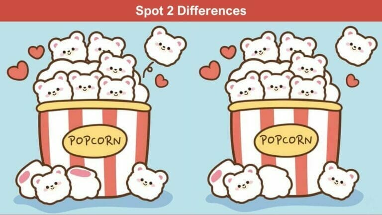 Spot 2 differences between two pictures of a bowl of popcorn in 6 seconds! - networth, wiki, biography