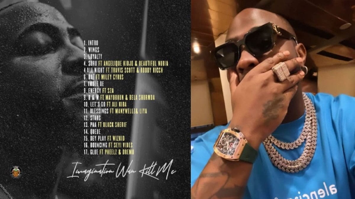 Imagination Wan Kill Me fake Album cover Davido trends over hilarious tracklist 2023 - networth, wiki, biography