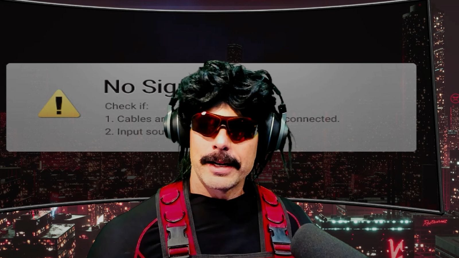 Dr Dispect breaks character after major technological problems derail