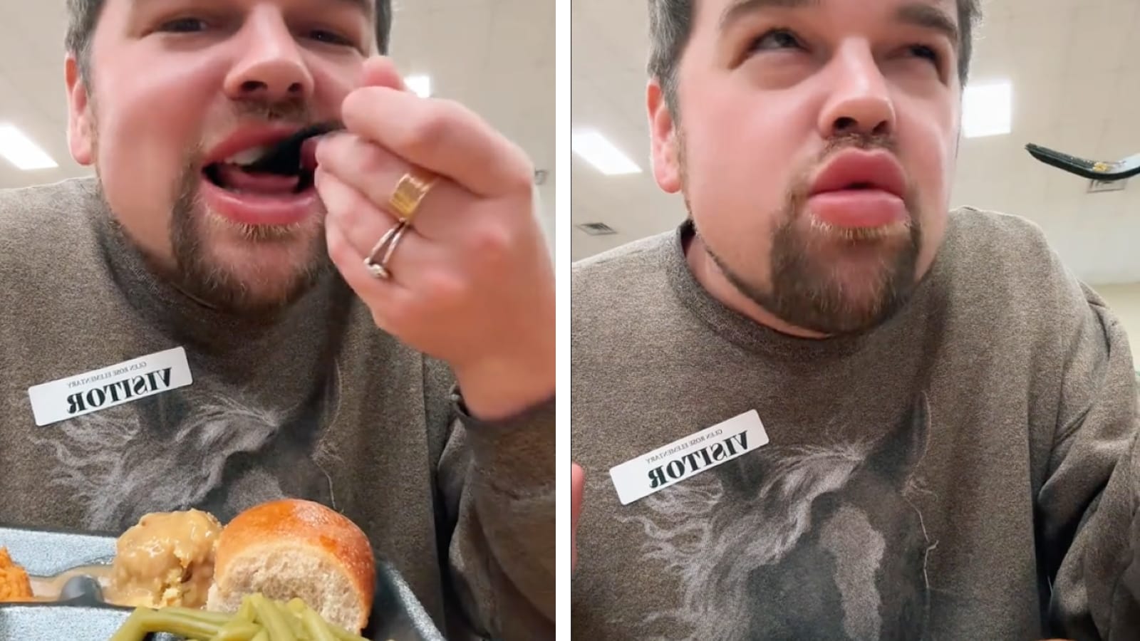 Man goes viral after trying his son’s Thanksgiving school dinner 2023 - networth, wiki, biography