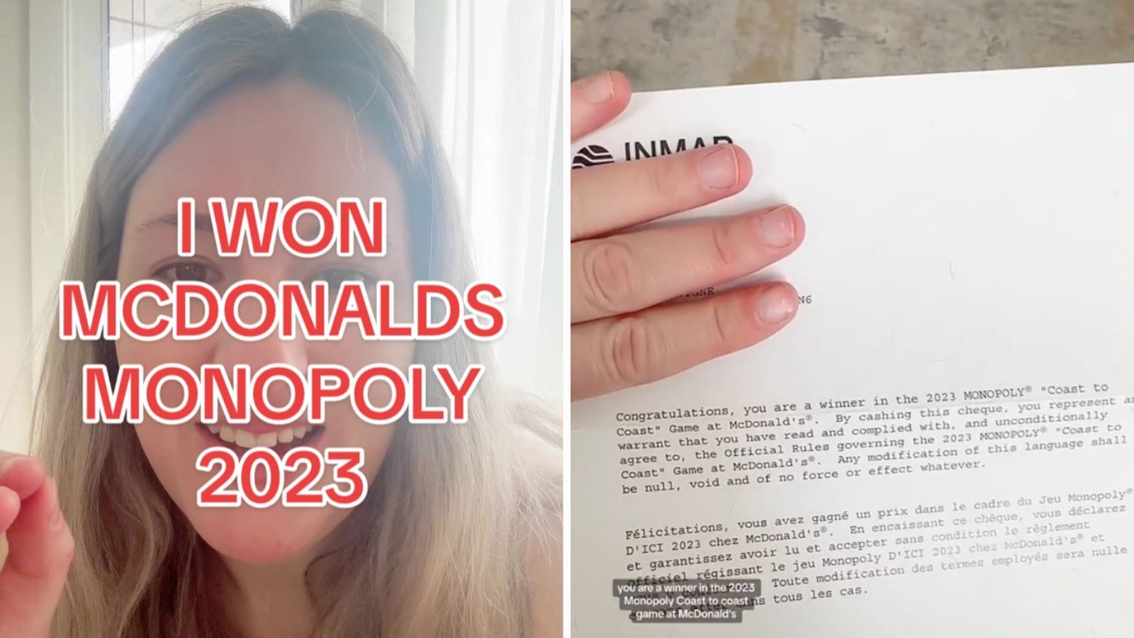 McDonald’s customer reveals how much money she received after winning a Monopoly cash prize 2023 - networth, wiki, biography