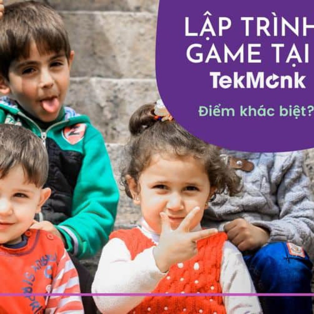 KHOÁ HỌC LẬP TRÌNH GAME CHO TRẺ EM TẠI TEKMONK | Khóa học lập trình cho trẻ em | lập trình game | lập trình web | lập trình scratch | lập trình python
