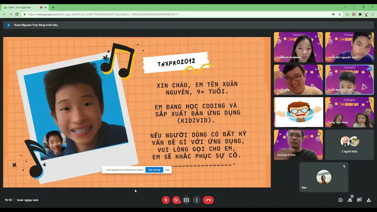 KidzVid Sản phẩm demo của bạn Nguyễn Xuân Nguyên | Khóa học lập trình cho trẻ em | lập trình game | lập trình web | lập trình scratch | lập trình python