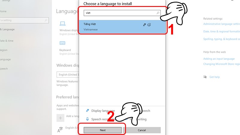 Cách gõ tiếng Việt có dấu trên máy tính Windows 10 không cần phần mềm