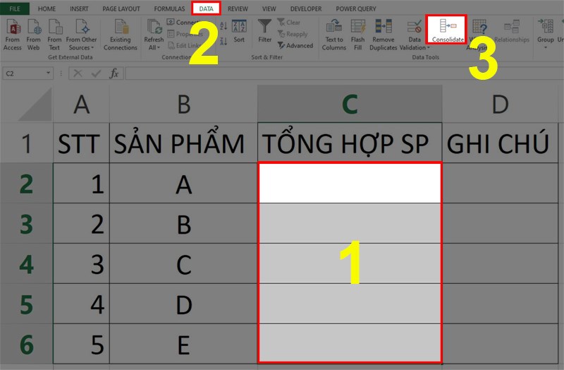 Cách tổng hợp dữ liệu từ nhiều sheet trong Excel cực nhanh, đơn giản