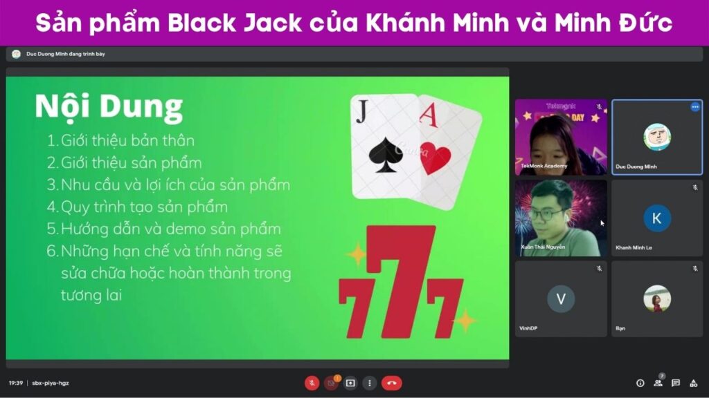 Lập trình Python - Sản phẩm Black Jack của Khánh Minh và Minh Đức | Khóa học lập trình cho trẻ em | lập trình game | lập trình web | lập trình scratch | lập trình python