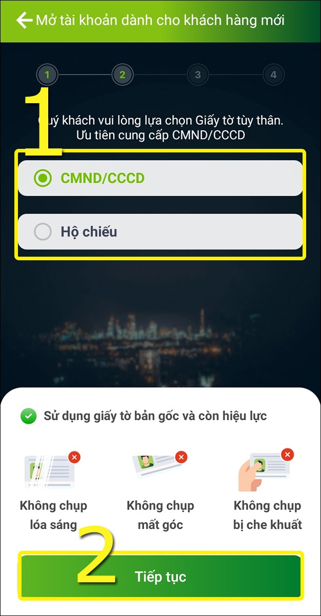 Hướng dẫn mở tài khoản Vietcombank online trên điện thoại miễn phí