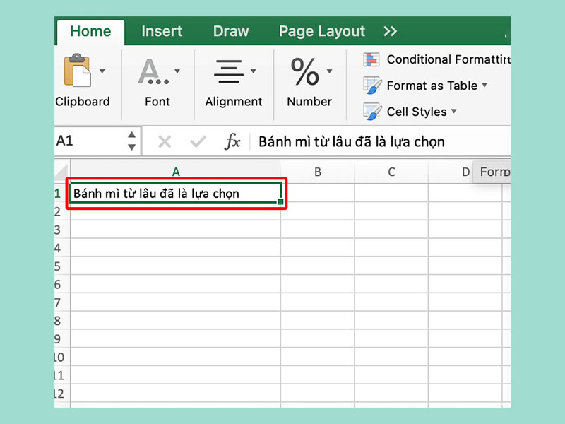Cách xuống dòng trong Excel dành cho Windows và MacOS