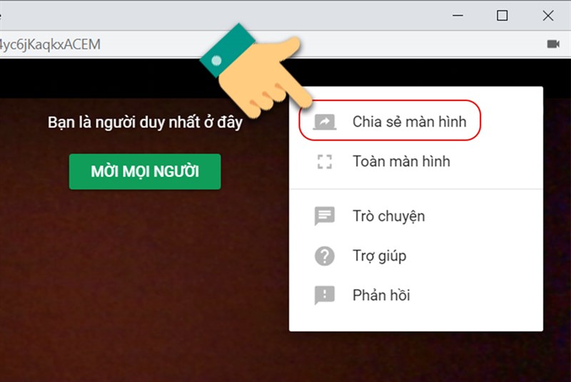 Cách chia sẻ màn hình, bật camera, mở micro trên Google Hangouts, Google Meet