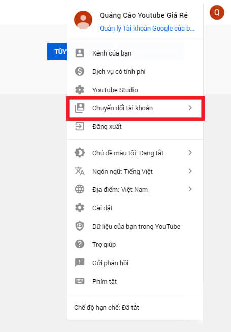 Cách Chuyển Kênh Youtube Sang Gmail Khác chi tiết đầy đủ nhất