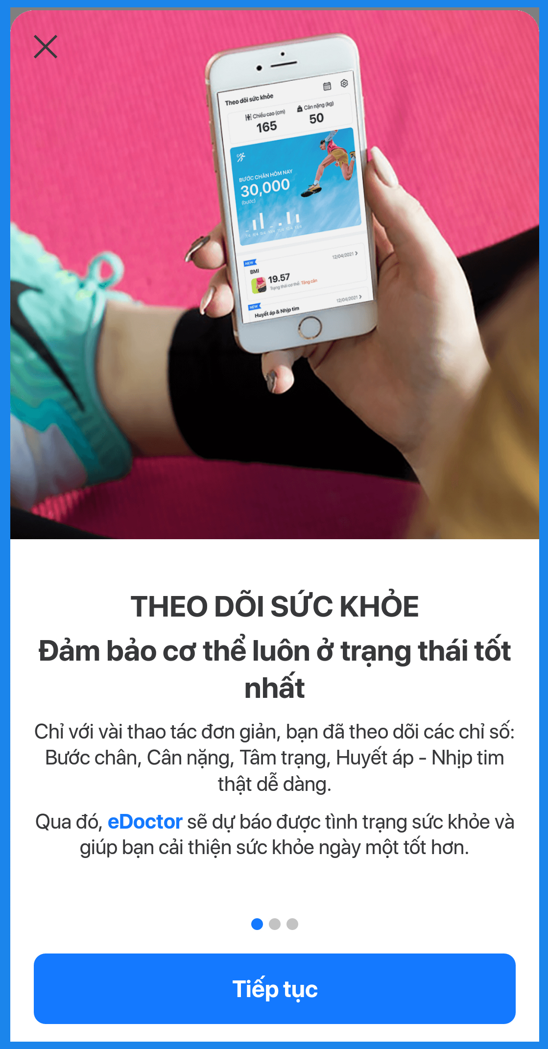 Tư vấn và khám sức khỏe trực tiếp tại nhà trên ứng dụng eDoctor