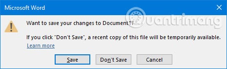 Phục hồi file Word chưa save, lấy lại file Word, Excel, PowerPoint chưa kịp lưu