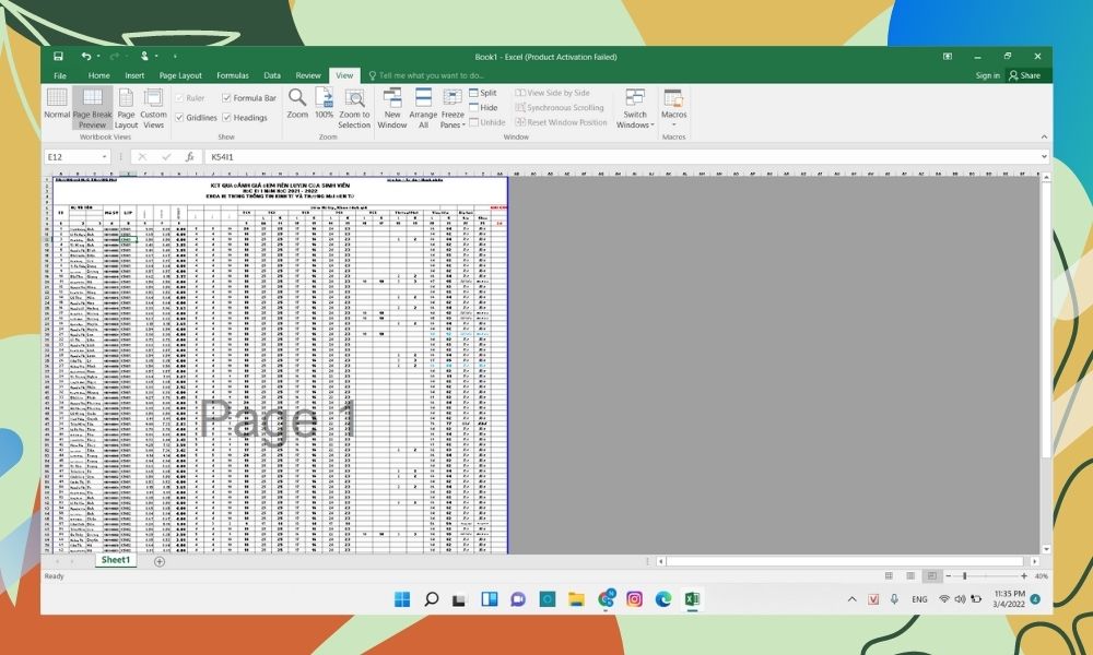 Hướng dẫn căn chỉnh và cách in Excel vừa trang giấy A4