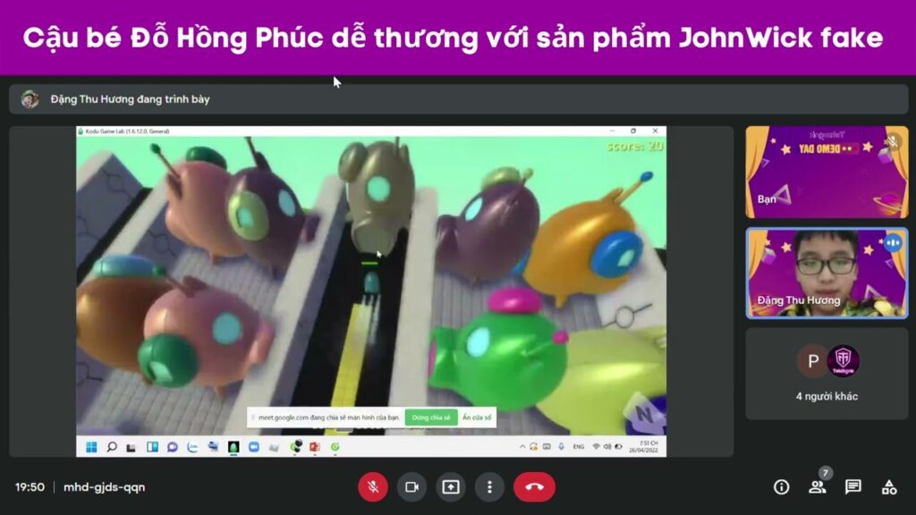 Lập trình trẻ em - Cậu bé Đỗ Hồng Phúc dễ thương với sản phẩm JohnWick fake | Khóa học lập trình cho trẻ em | lập trình game | lập trình web | lập trình scratch | lập trình python